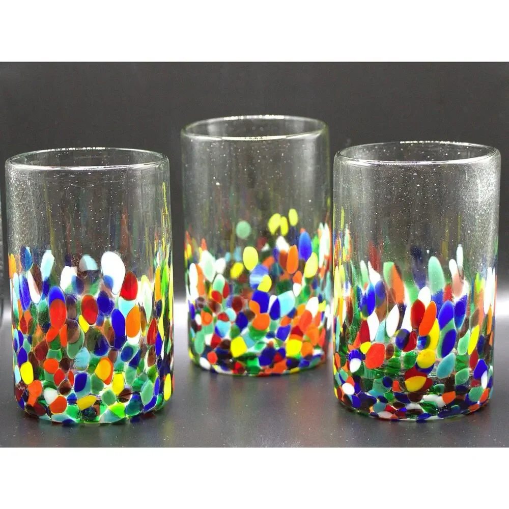 3 Granata Confetti Highball Glasses 5